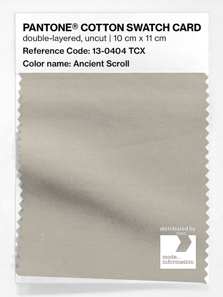 Product image 1 of the product “PANTONE® COTTON SWATCH CARD 13-0404 TCX Ancient Scroll ”
