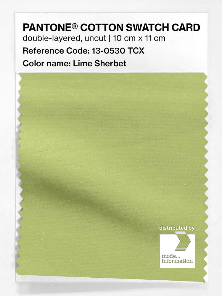 Product image 1 of the product “PANTONE® COTTON SWATCH CARD 13-0530 TCX Lime Sherbet ”