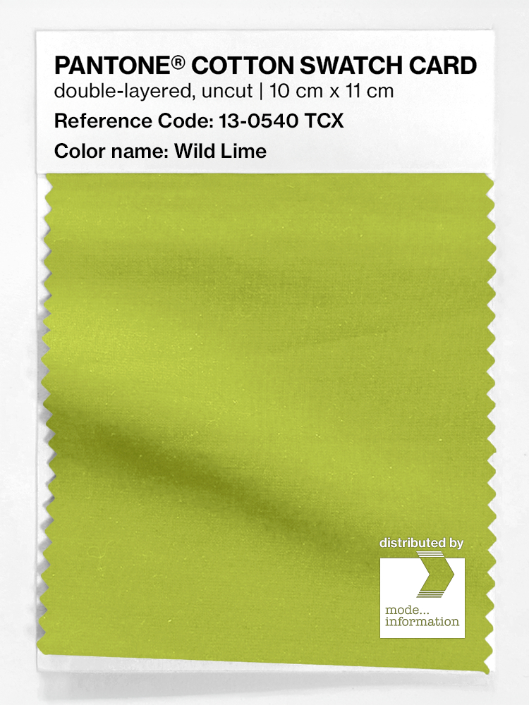 Product image 1 of the product “PANTONE® COTTON SWATCH CARD 13-0540 TCX Wild Lime ”
