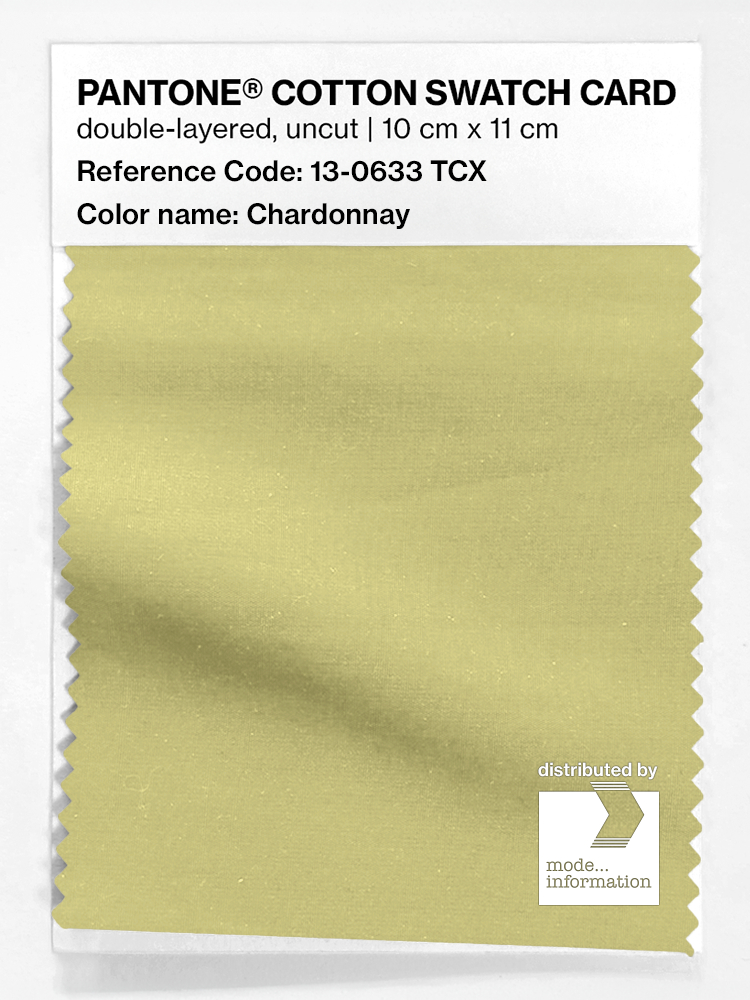 Product image 1 of the product “PANTONE® COTTON SWATCH CARD 13-0633 TCX Chardonnay ”