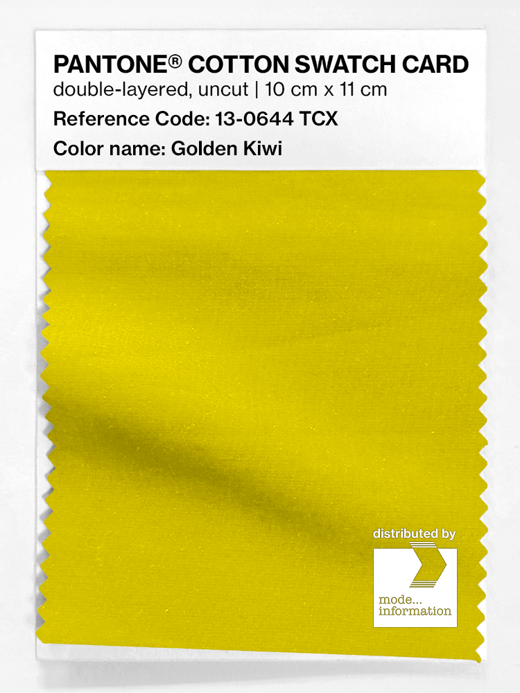 Product image 1 of the product “PANTONE® COTTON SWATCH CARD 13-0644 TCX Golden Kiwi ”
