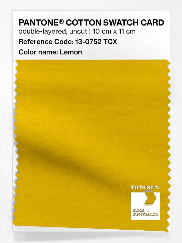 Product image 1 of the product “PANTONE® COTTON SWATCH CARD 13-0752 TCX Lemon ”