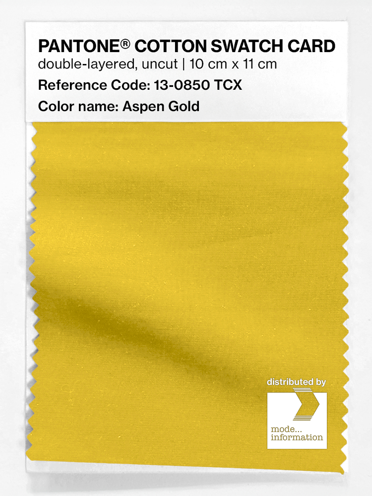 Product image 1 of the product “PANTONE® COTTON SWATCH CARD 13-0850 TCX Aspen Gold ”