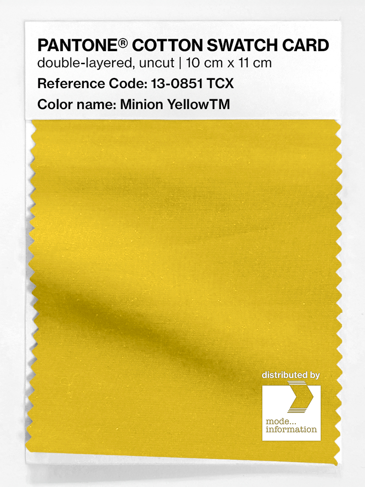 Product image 1 of the product “PANTONE® COTTON SWATCH CARD 13-0851 TCX Minion YellowTM ”