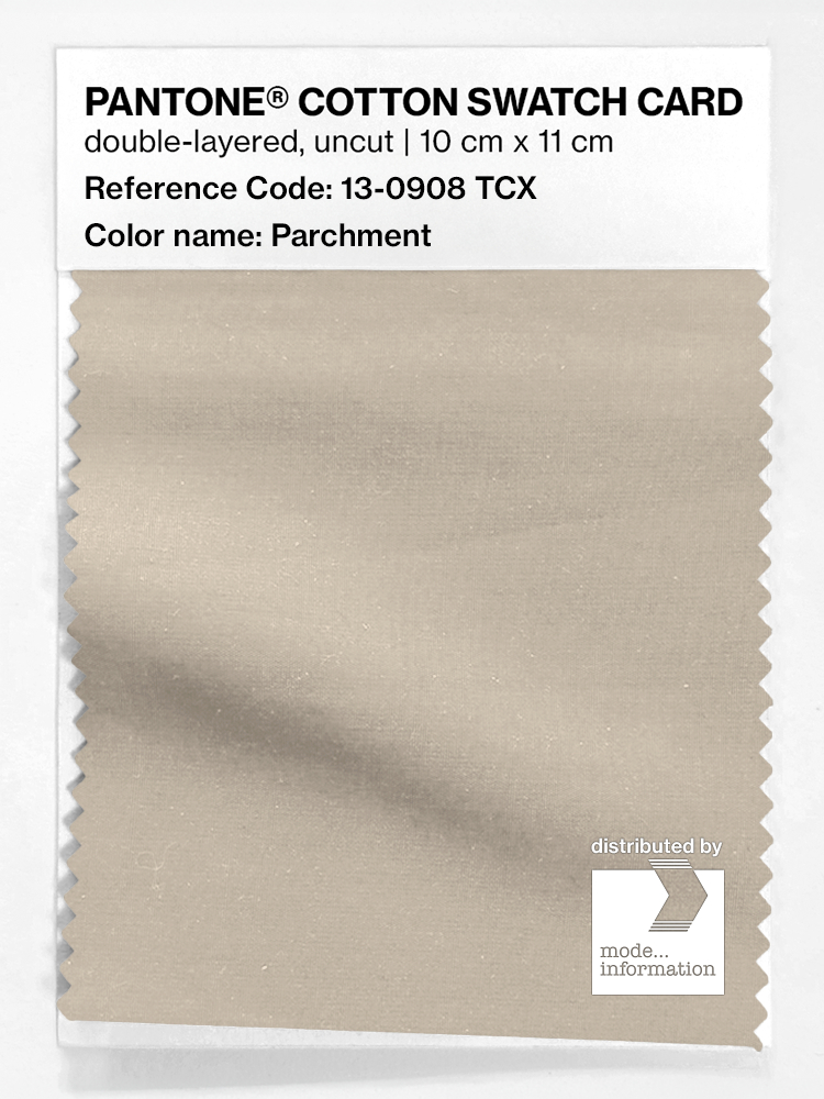 Product image 1 of the product “PANTONE® COTTON SWATCH CARD 13-0908 TCX Parchment ”