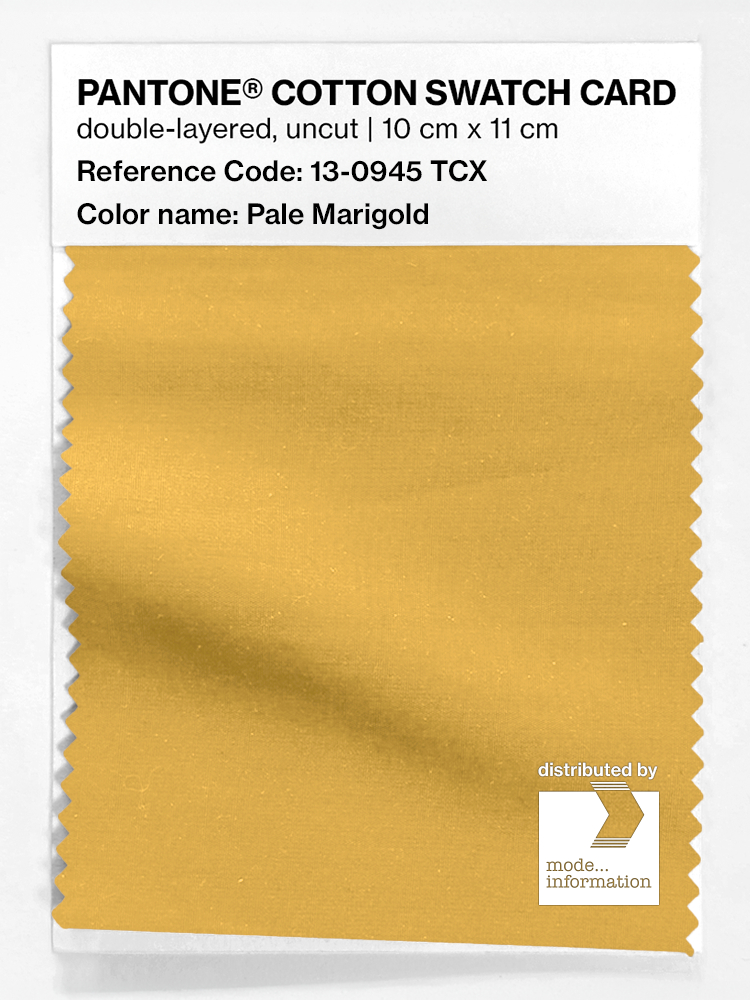 Product image 1 of the product “PANTONE® COTTON SWATCH CARD 13-0945 TCX Pale Marigold ”