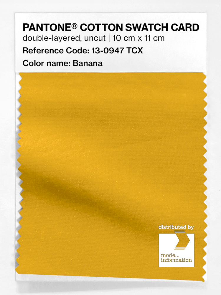 Product image 1 of the product “PANTONE® COTTON SWATCH CARD 13-0947 TCX Banana ”