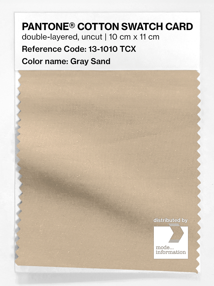Product image 1 of the product “PANTONE® COTTON SWATCH CARD 13-1010 TCX Gray Sand ”