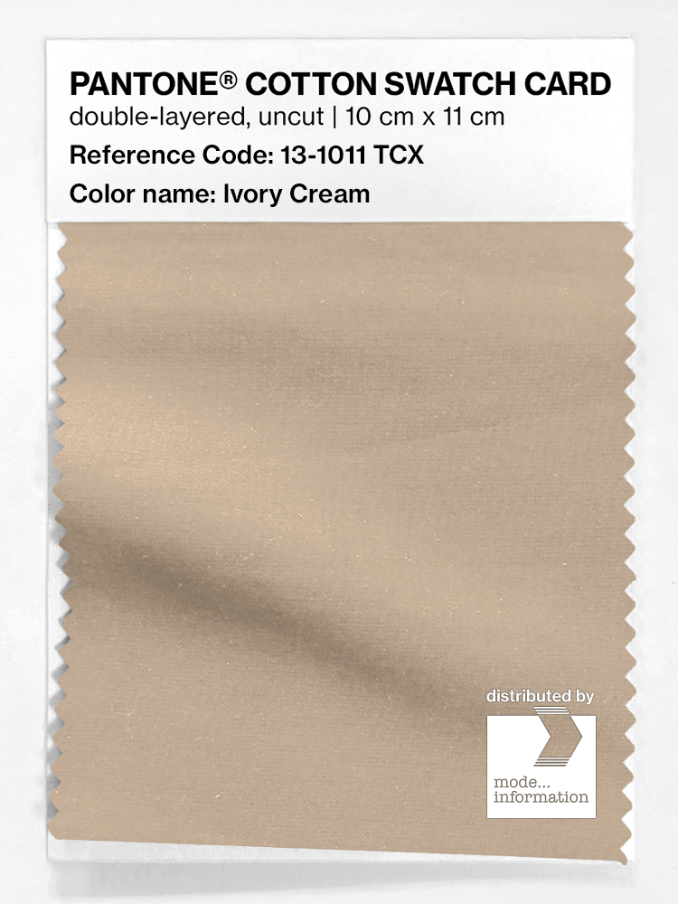 Artikelbild 1 des Artikels “PANTONE® COTTON SWATCH CARD 13-1011 TCX Ivory Cream “
