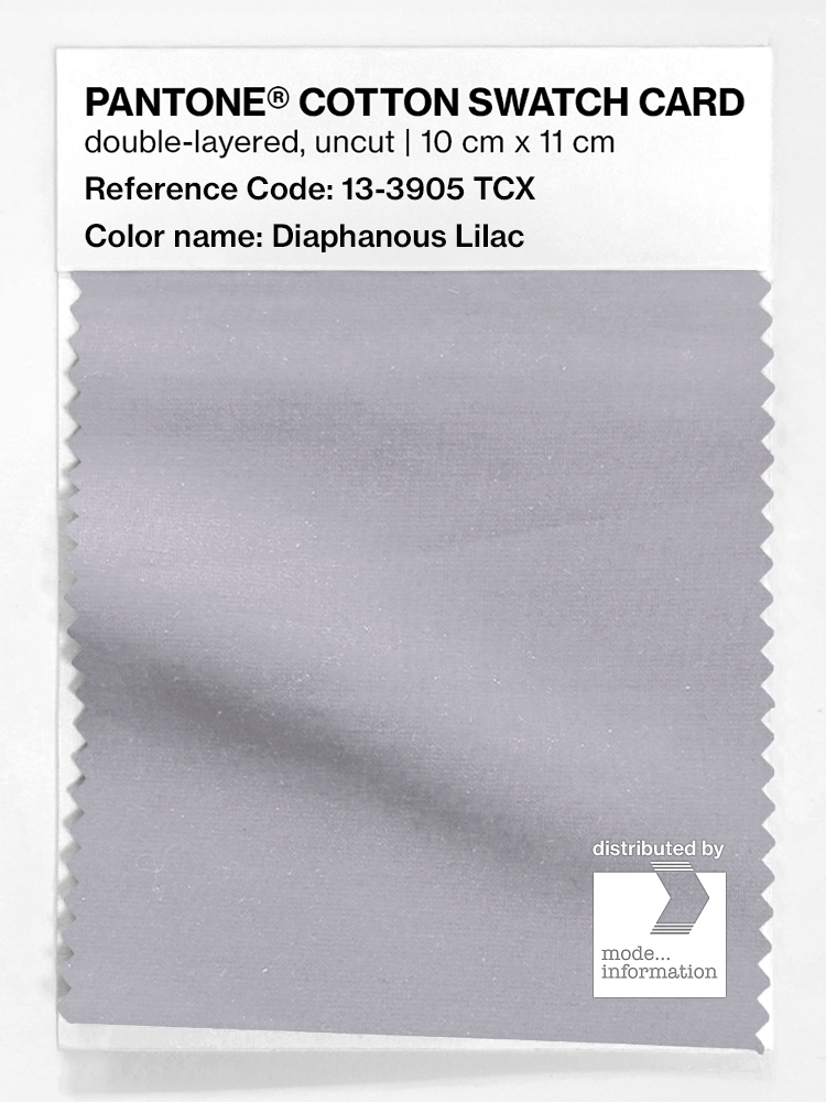 Product image 1 of the product “PANTONE® COTTON SWATCH CARD 13-3905 TCX Diaphanous Lilac ”