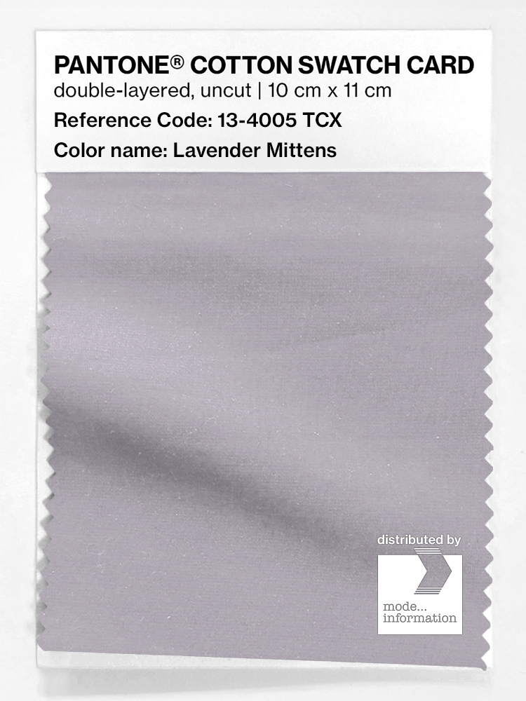 Product image 1 of the product “PANTONE® COTTON SWATCH CARD 13-4005 TCX Lavender Mittens ”