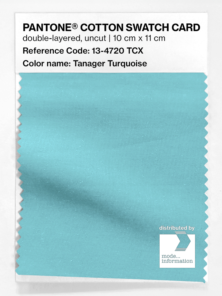Product image 1 of the product “PANTONE® COTTON SWATCH CARD 13-4720 TCX Tanager Turquoise ”