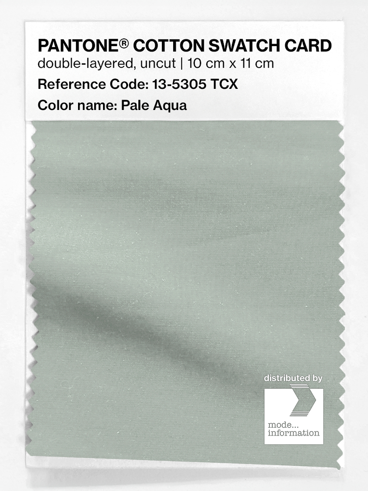 Product image 1 of the product “PANTONE® COTTON SWATCH CARD 13-5305 TCX Pale Aqua ”