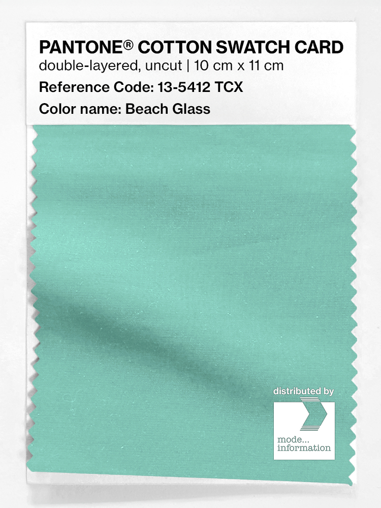 Product image 1 of the product “PANTONE® COTTON SWATCH CARD 13-5412 TCX Beach Glass ”