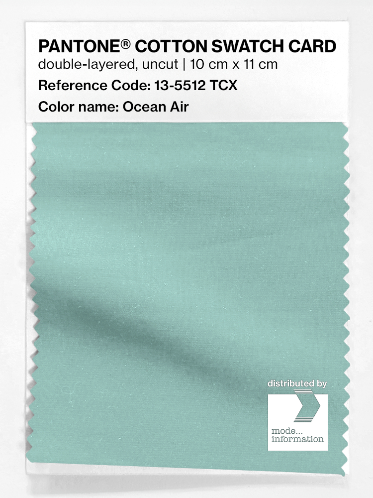 Product image 1 of the product “PANTONE® COTTON SWATCH CARD 13-5512 TCX Ocean Air ”