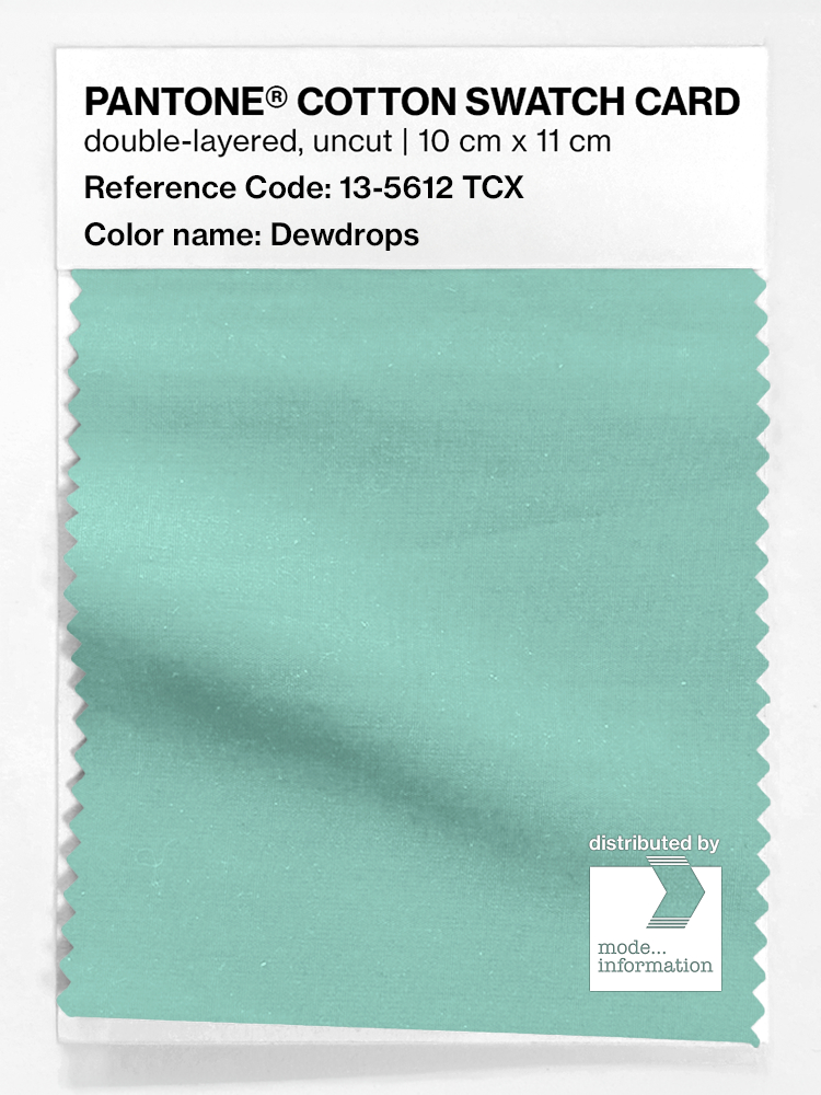 Product image 1 of the product “PANTONE® COTTON SWATCH CARD 13-5612 TCX Dewdrops ”