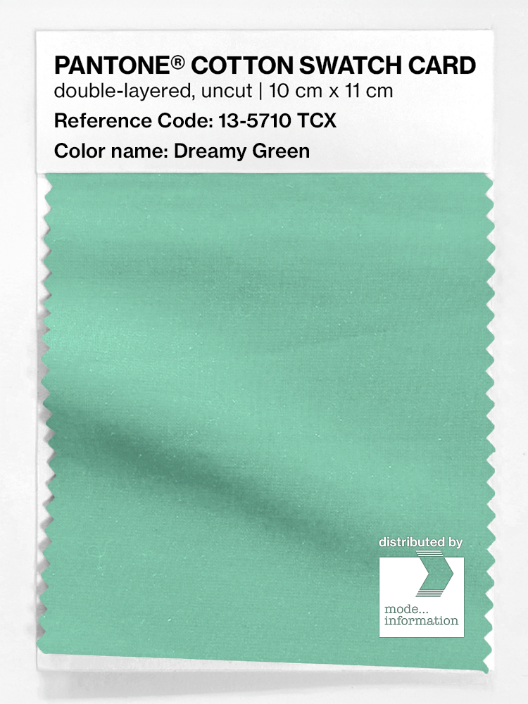 Product image 1 of the product “PANTONE® COTTON SWATCH CARD 13-5710 TCX Dreamy Green ”