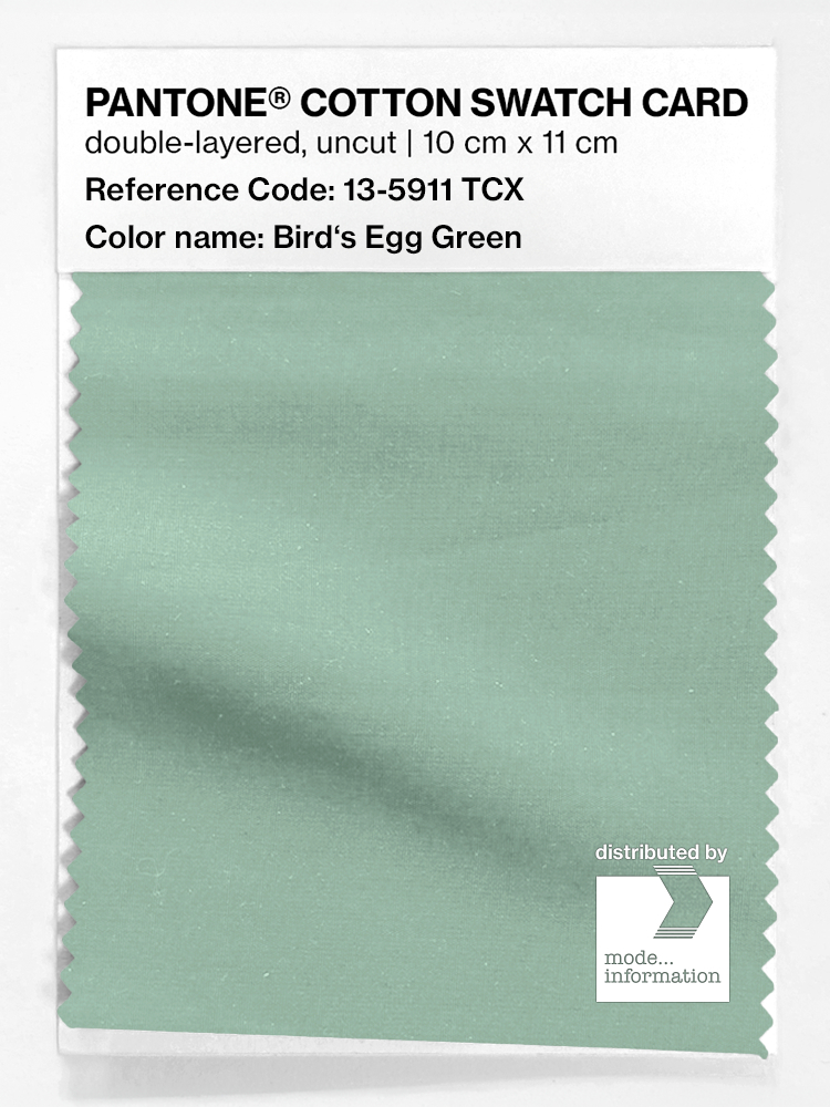 Product image 1 of the product “PANTONE® COTTON SWATCH CARD 13-5911 TCX Bird's Egg Green ”