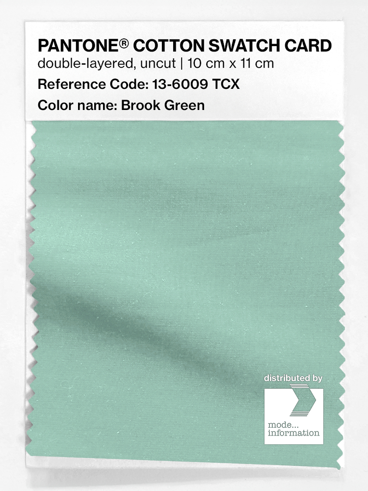 Product image 1 of the product “PANTONE® COTTON SWATCH CARD 13-6009 TCX Brook Green ”