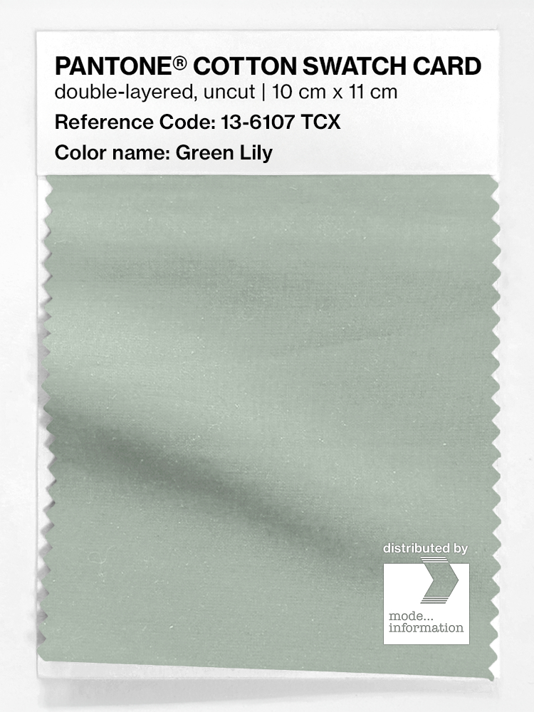 Product image 1 of the product “PANTONE® COTTON SWATCH CARD 13-6107 TCX Green Lily ”