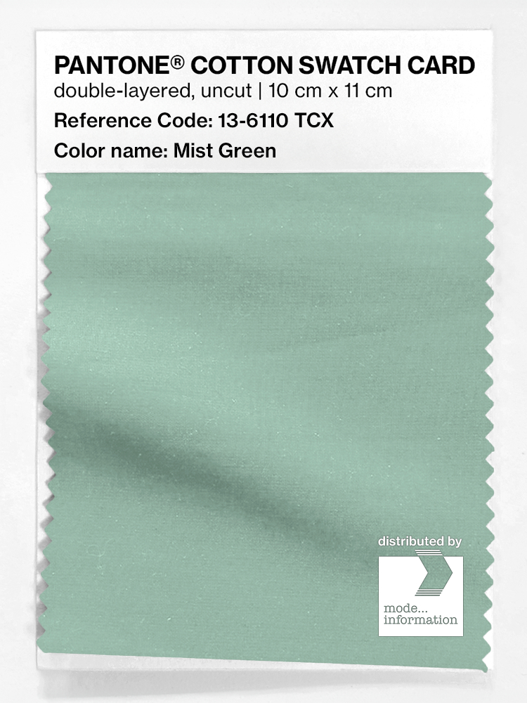 Product image 1 of the product “PANTONE® COTTON SWATCH CARD 13-6110 TCX Mist Green ”