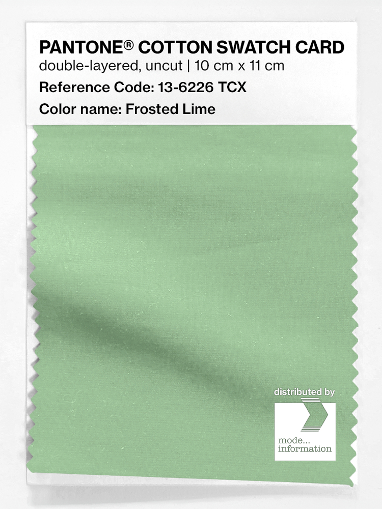 Product image 1 of the product “PANTONE® COTTON SWATCH CARD 13-6226 TCX Frosted Lime ”
