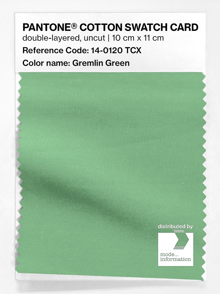 Product image 1 of the product “PANTONE® COTTON SWATCH CARD 14-0120 TCX Gremlin Green ”