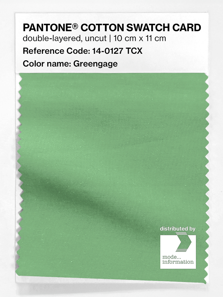 Product image 1 of the product “PANTONE® COTTON SWATCH CARD 14-0127 TCX Greengage ”