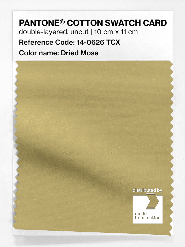 Product image 1 of the product “PANTONE® COTTON SWATCH CARD 14-0626 TCX Dried Moss ”