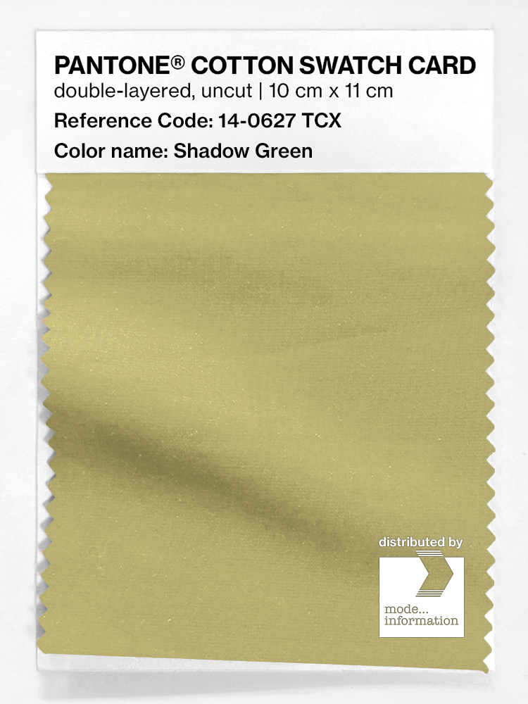 Product image 1 of the product “PANTONE® COTTON SWATCH CARD 14-0627 TCX Shadow Green ”