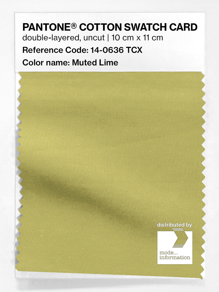 Product image 1 of the product “PANTONE® COTTON SWATCH CARD 14-0636 TCX Muted Lime ”
