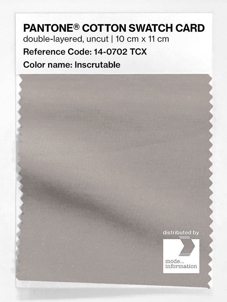 Product image 1 of the product “PANTONE® COTTON SWATCH CARD 14-0702 TCX Inscrutable ”