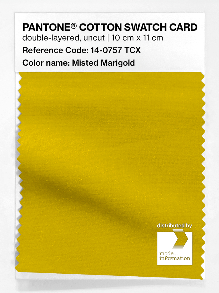 Product image 1 of the product “PANTONE® COTTON SWATCH CARD 14-0757 TCX Misted Marigold ”
