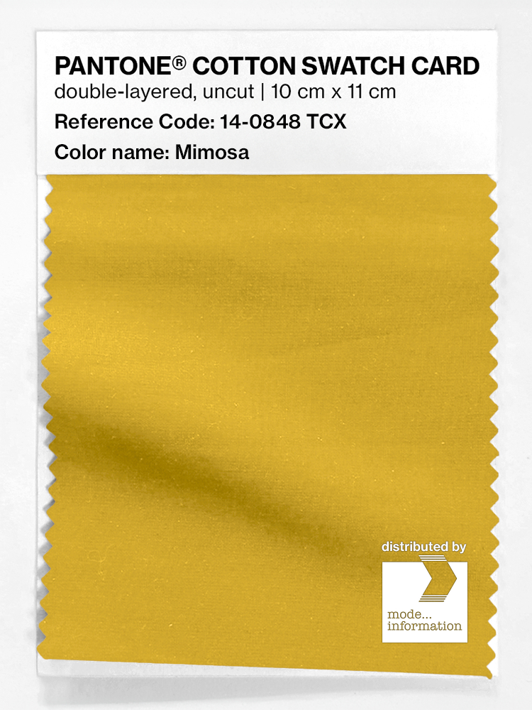 Product image 1 of the product “PANTONE® COTTON SWATCH CARD 14-0848 TCX Mimosa ”