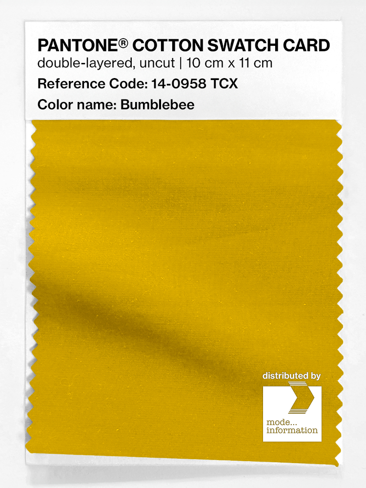 Product image 1 of the product “PANTONE® COTTON SWATCH CARD 14-0958 TCX Bumblebee ”