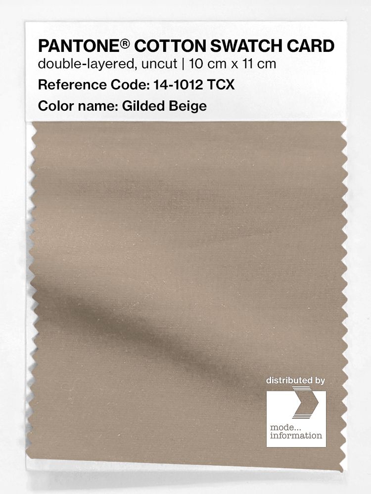 Product image 1 of the product “PANTONE® COTTON SWATCH CARD 14-1012 TCX Gilded Beige ”