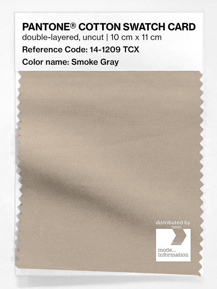 Product image 1 of the product “PANTONE® COTTON SWATCH CARD 14-1209 TCX Smoke Gray ”