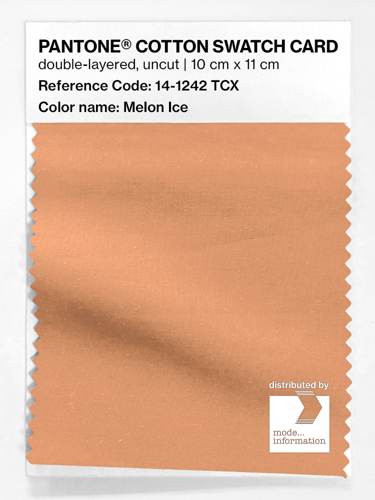 Product image 1 of the product “PANTONE® COTTON SWATCH CARD 14-1242 TCX Melon Ice ”
