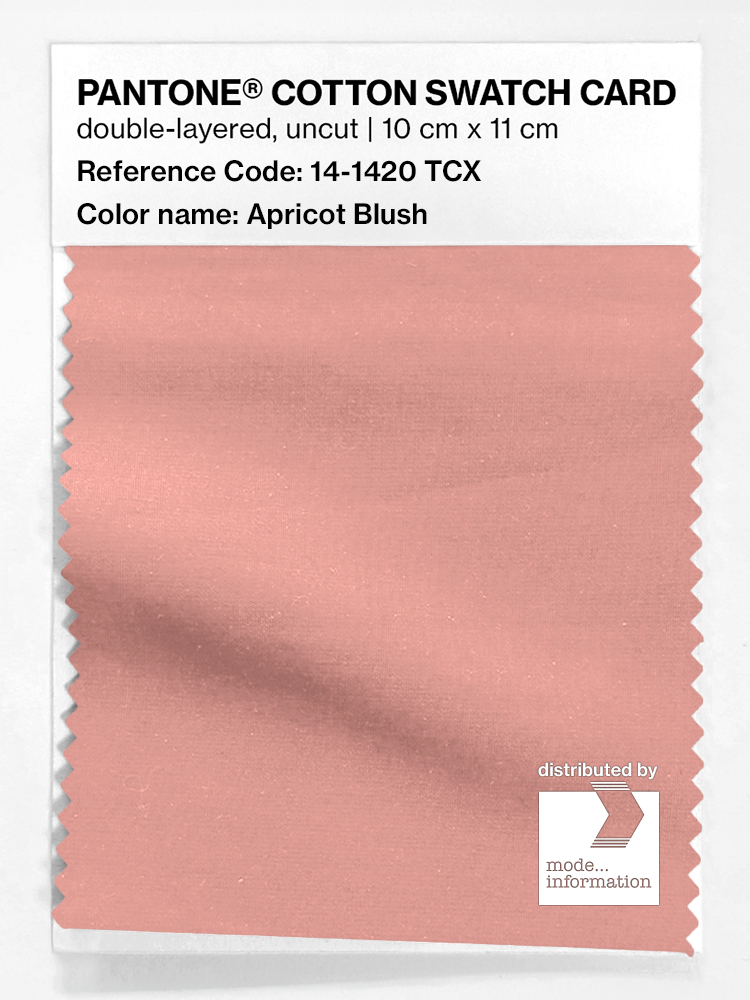 Product image 1 of the product “PANTONE® COTTON SWATCH CARD 14-1420 TCX Apricot Blush ”