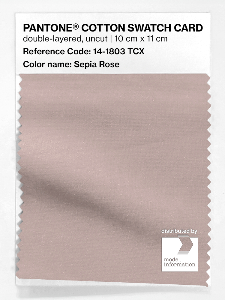 Product image 1 of the product “PANTONE® COTTON SWATCH CARD 14-1803 TCX Sepia Rose ”