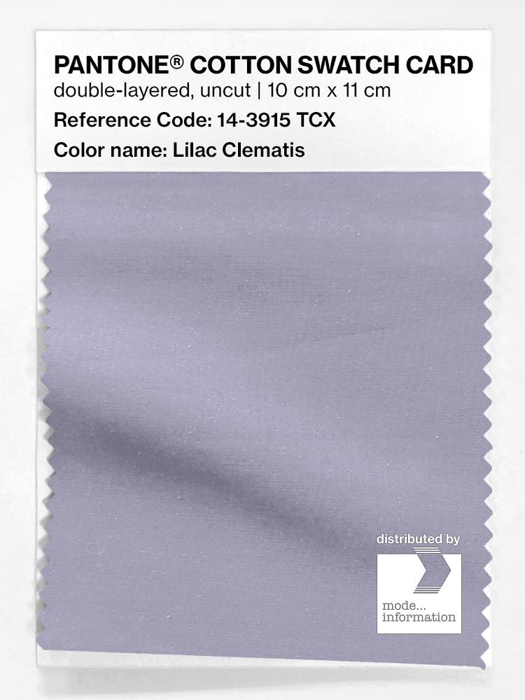 Product image 1 of the product “PANTONE® COTTON SWATCH CARD 14-3915 TCX Lilac Clematis ”