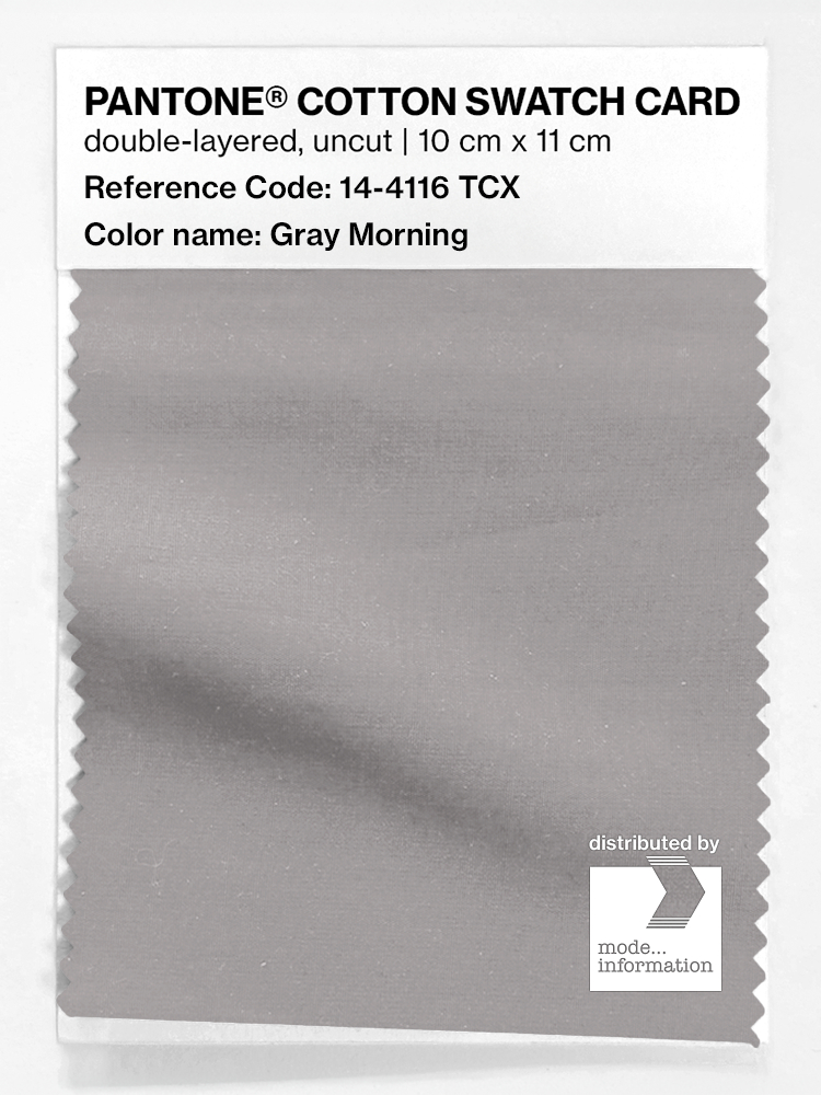 Product image 1 of the product “PANTONE® COTTON SWATCH CARD 14-4116 TCX Gray Morning ”