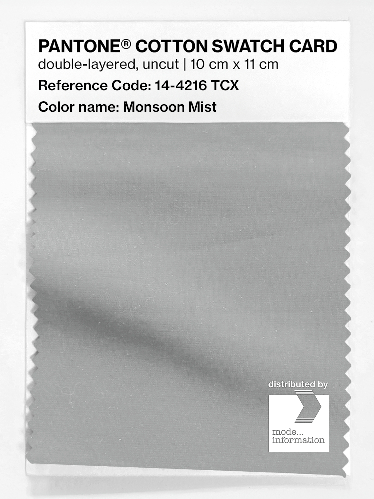 Product image 1 of the product “PANTONE® COTTON SWATCH CARD 14-4216 TCX Monsoon Mist ”