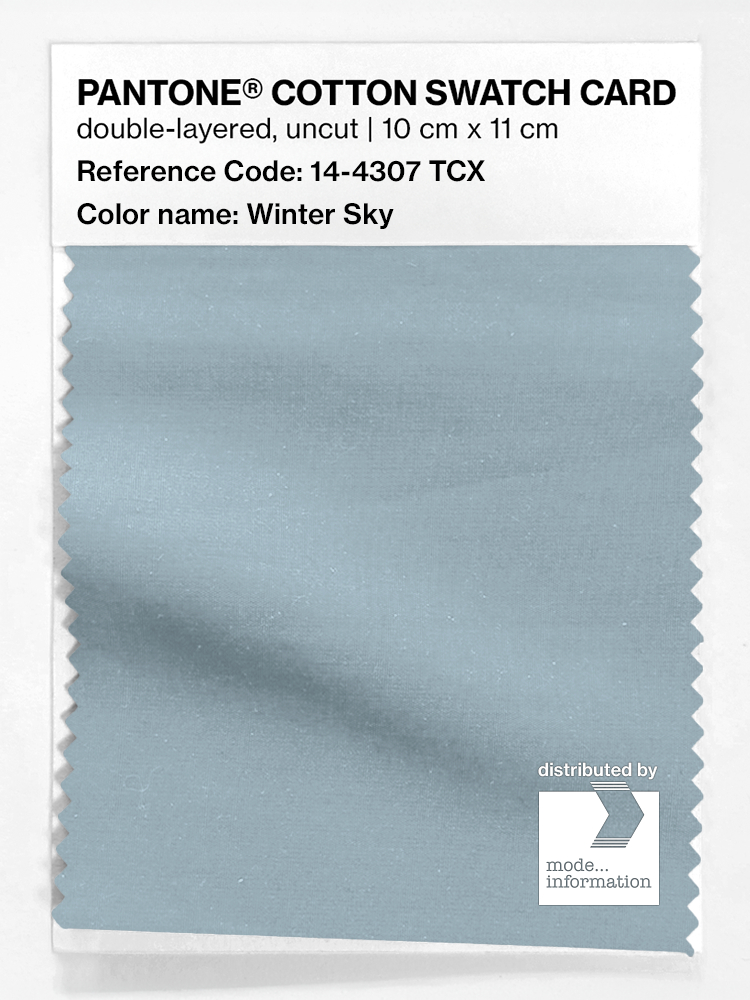 Product image 1 of the product “PANTONE® COTTON SWATCH CARD 14-4307 TCX Winter Sky ”