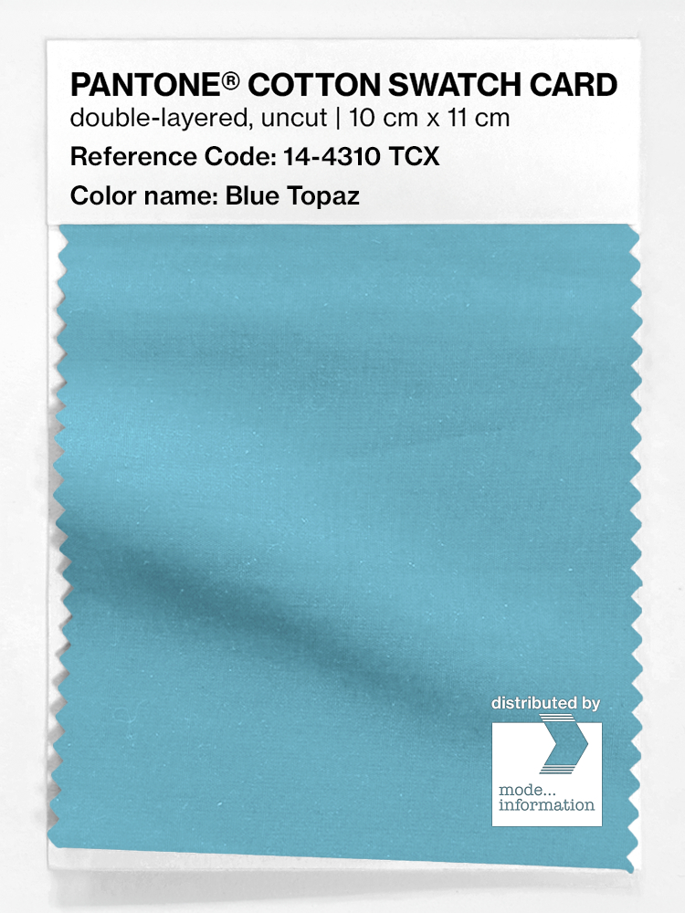 Product image 1 of the product “PANTONE® COTTON SWATCH CARD 14-4310 TCX Blue Topaz ”