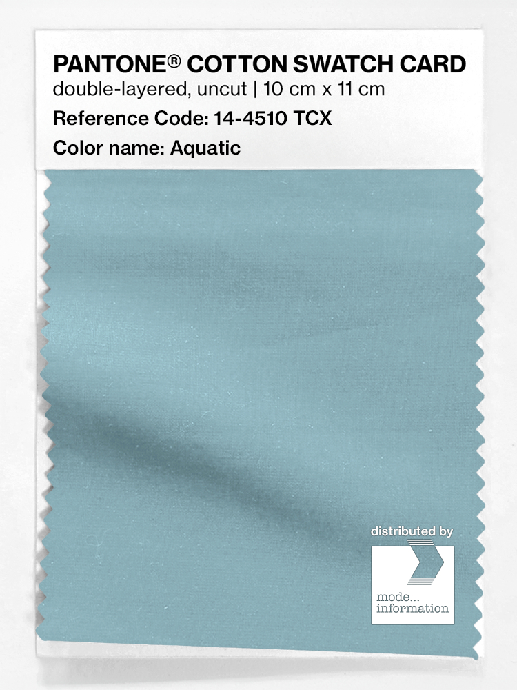 Product image 1 of the product “PANTONE® COTTON SWATCH CARD 14-4510 TCX Aquatic ”