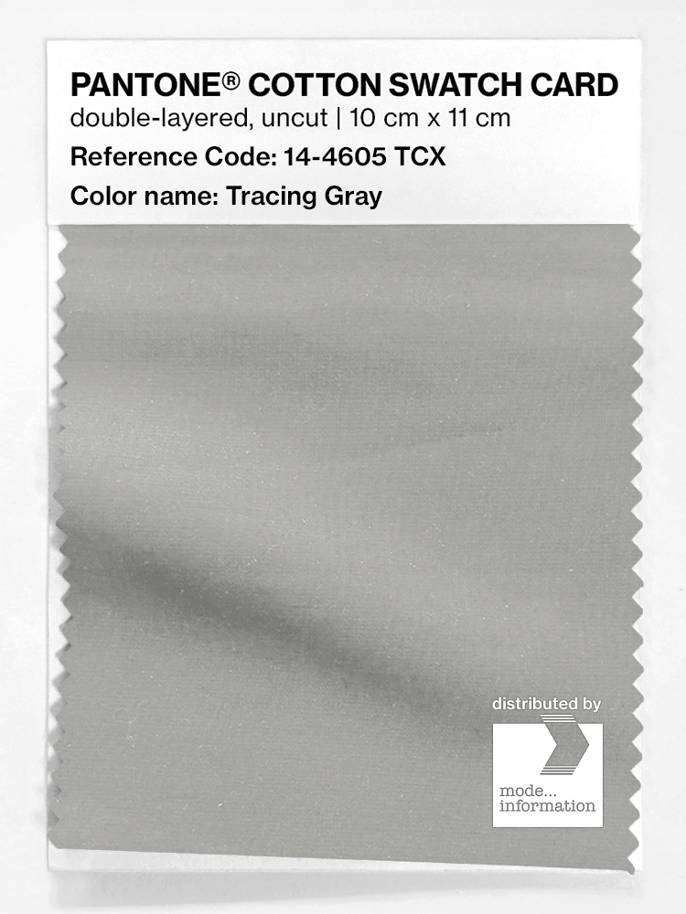 Product image 1 of the product “PANTONE® COTTON SWATCH CARD 14-4605 TCX Tracing Gray ”