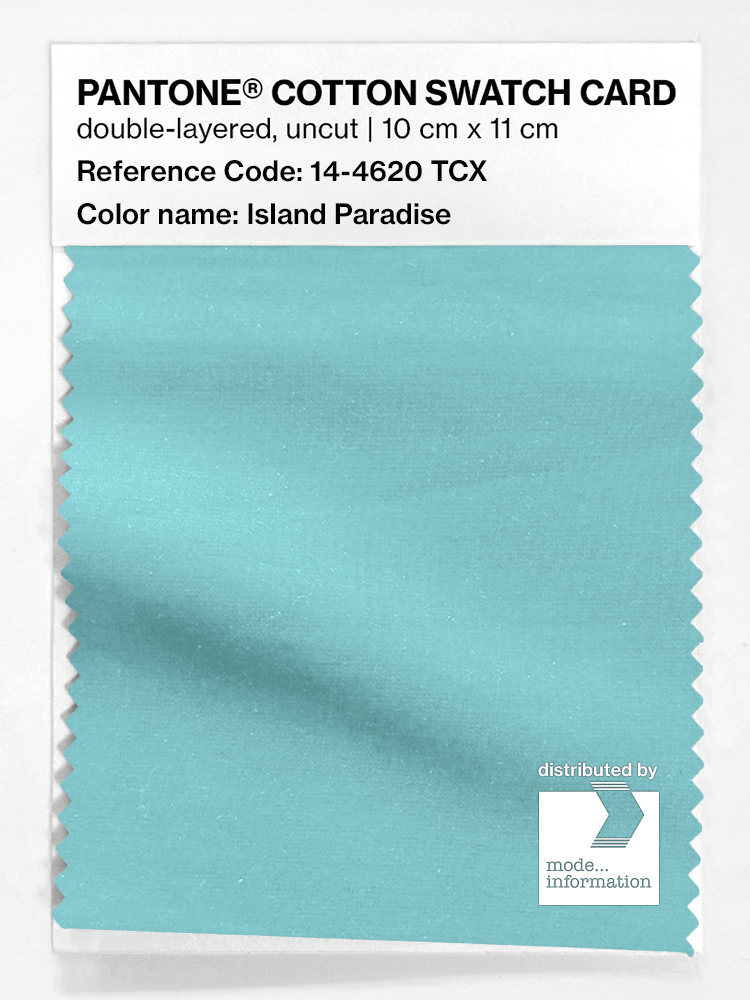 Product image 1 of the product “PANTONE® COTTON SWATCH CARD 14-4620 TCX Island Paradise ”