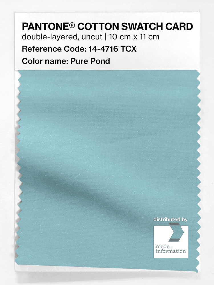 Product image 1 of the product “PANTONE® COTTON SWATCH CARD 14-4716 TCX Pure Pond ”