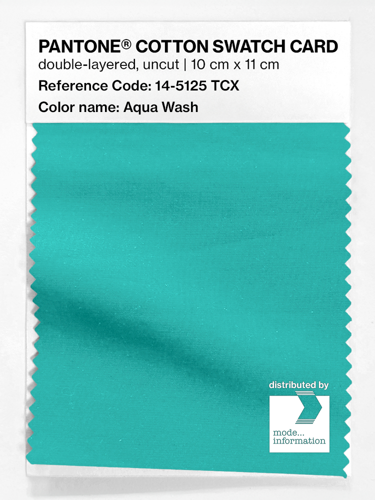 Product image 1 of the product “PANTONE® COTTON SWATCH CARD 14-5125 TCX Aqua Wash ”